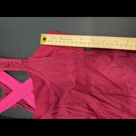 Lululemon Tank Top Bra Red Pink Luxury Designer Athletic Lounge Preppy 6 - Picture 4 of 15